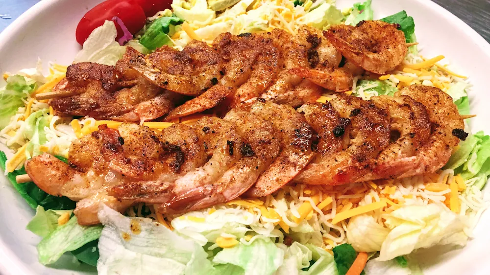 Grilled Shrimp Kebab Salad
